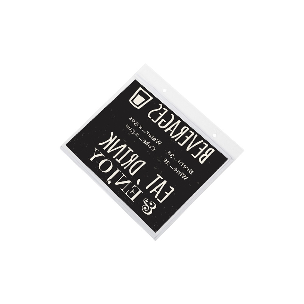 A5 플립 메뉴 커버 선반 가격표 커버 투명 비닐 라벨 슬리브 Pvc 파우치 봉투 그림 프레임 카드 보호기, 사인 홀더